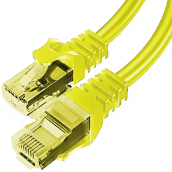 Patchcord BESTLAN kabel sieciowy LAN RJ-45 UTP kat. 5e Żółty 1 metr