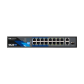 BCS-B-SP1602G-1SFP - 16 portowy switch PoE 100Mbps, 2xRJ45 Gigabit Uplink + 1xSFP.