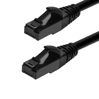 Patchcord BESTLAN kabel sieciowy LAN RJ-45 UTP kat. 5e Czarny 0,2 metra