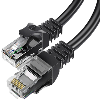 Patchcord BESTLAN kabel sieciowy LAN RJ-45 UTP kat. 5e Czarny 0,2 metra