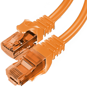 Patchcord BESTLAN kabel sieciowy LAN RJ-45 UTP kat. 5e Pomarańczowy 1 metr