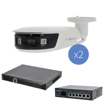 Zestaw Monitoringu ViDiLine IP 2 Kamery 8Mpx Panorama Rejestrator Switch