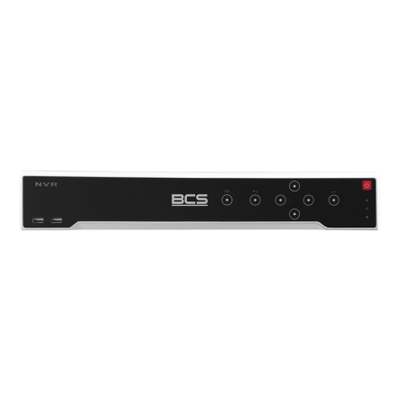 BCS-V-NVR3204-A-8K - 32 kanałowy 4 dyskowy rejestrator IP przystosowany do współpracy z kamerami 32Mpx, wyjście wideo HDMI 8K.