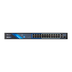 BCS-B-SP2402G-1SFP - 24 portowy switch PoE 100Mbps, 2xRJ45 Gigabit Uplink + 1xSFP.