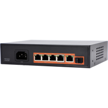 Switch VIDI-G0411GE_2 4x PoE 1000Mb/s 1x RJ45 Uplink i 1x SFP 1000Mb/s 65W