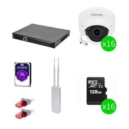 Zestaw monitoringu IP WiFi TC-C32KN zestaw na cztery pojazdy