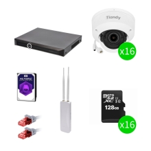 Zestaw monitoringu IP WiFi TC-C32KN zestaw na cztery pojazdy