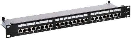 PATCH PANEL RJ-45 PP-24/RJ6-C/FTP