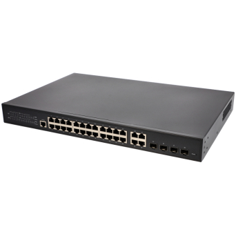 Switch zarządzalny VIDI-MG2402GE 24x PoE 1000Mb/s 4x RJ45 UpLink 4x SFP 400W