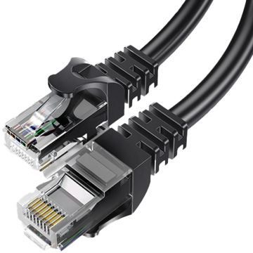 Patchcord BESTLAN kabel sieciowy LAN RJ-45 UTP kat. 5e Czarny 1 metr