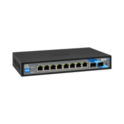 BCS-B-SP08G-2SFP - 8 portowy switch (8×PoE) 1000Mbps + 2×Gigabit SFP z 4 trybami pracy