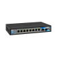 BCS-B-SP08G-2SFP - 8 portowy switch (8×PoE) 1000Mbps + 2×Gigabit SFP z 4 trybami pracy