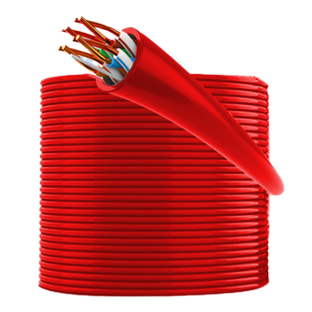 Patchcord BESTLAN kabel sieciowy LAN RJ-45 UTP kat. 5e Czerwony 100 metrów