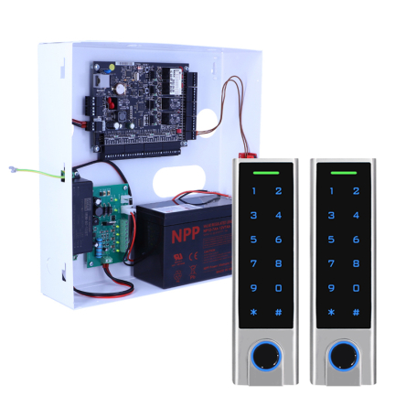 Zestaw kontroli dostępu KD4 - 4 wejścia, 2 czytniki F3 125 MF PIN ODCISK