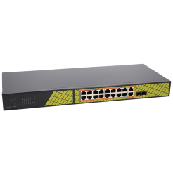 Switch ViDi-G1622GB 16x PoE 1000Mb/s 2x PoE 802.3.bt 60W 2x Up-Link 1000Mb/s 2x SFP 1000Mb/s 240W