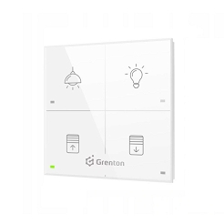 Grenton Panel natynkowy szklany 4-klawiszowy Touch Panel + Custom Ico