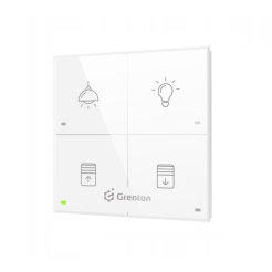 Grenton Panel natynkowy szklany 4-klawiszowy Touch Panel + Custom Ico