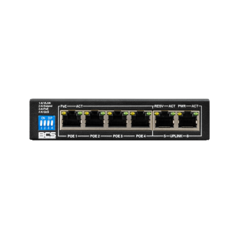 BCS-B-SP04G02G - 6 portowy switch (4×PoE) Gigabit z 4 trybami pracy