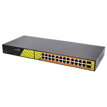 Switch ViDi-G2402GB 24x PoE 1000Mb/s 2x RJ45 802.3.bt 60W 2x SFP 1000Mb/s 300W