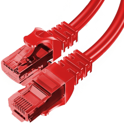 Patchcord BESTLAN kabel sieciowy LAN RJ-45 UTP kat. 5e Czerwony 5 metrów