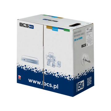 BCS-B-U/UTP-CAT5E-PVC - Kabel instalacyjny UTP kat. 5E, karton 305m, powłoka PVC.