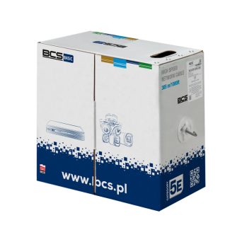 BCS-B-U/UTP-CAT5E-PVC - Kabel instalacyjny UTP kat. 5E, karton 305m, powłoka PVC.