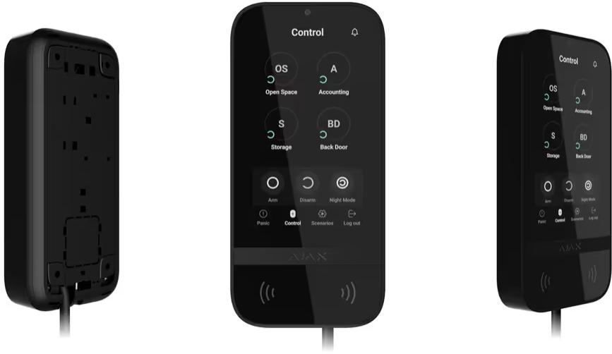 AJAX KeyPad TouchScreen black - Fibra
